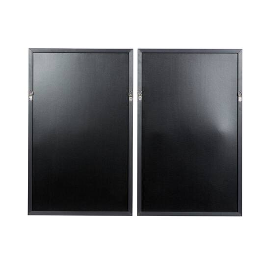 Set of 2 White Wood Contemporary Wall Art 20", 32"